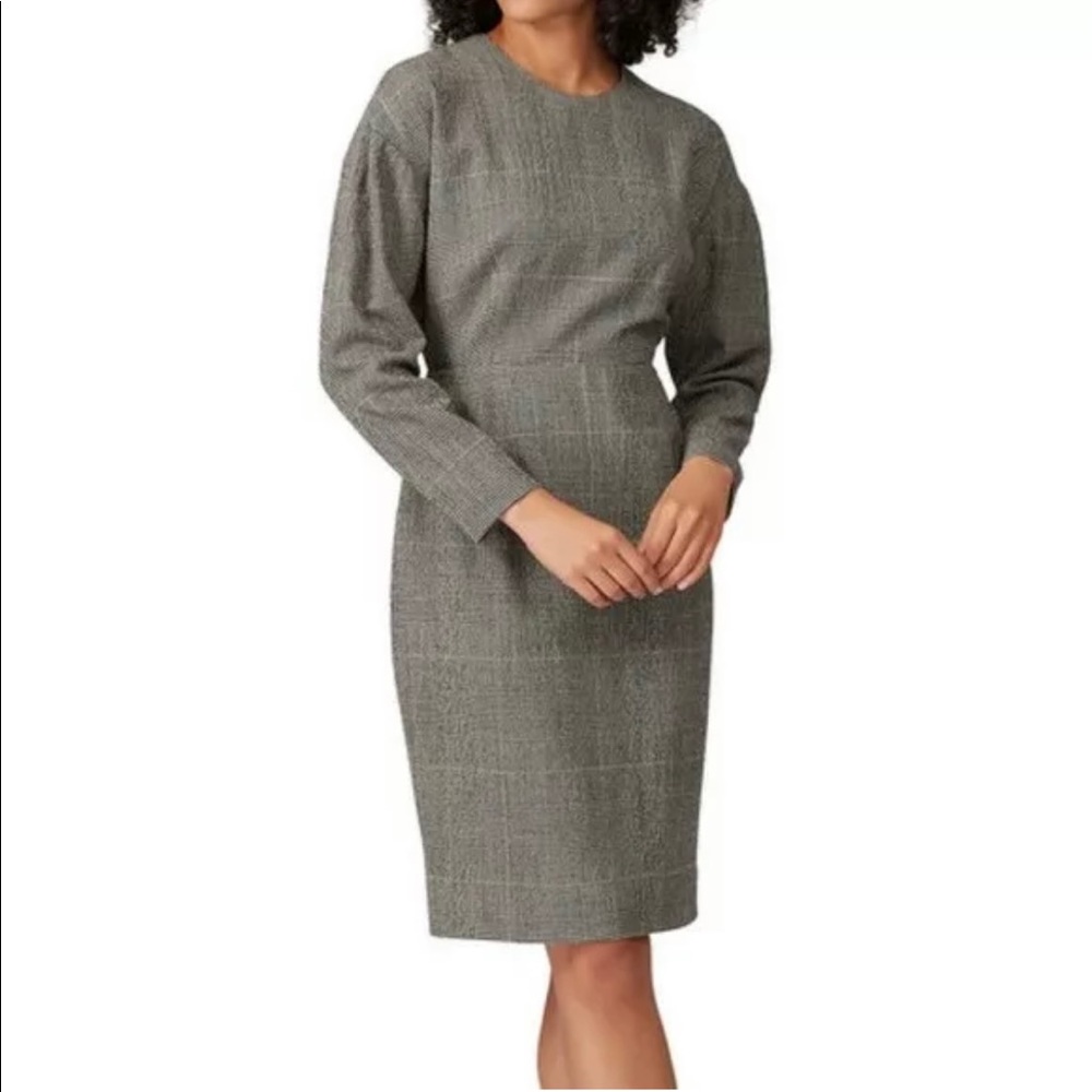 MM Lafleur plaid check Rosa 3/4 sleeve dress sz 8